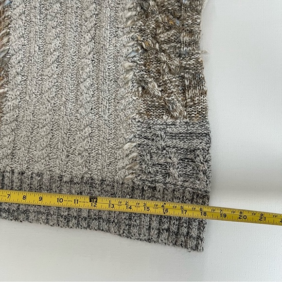 Coldwater Creek Women’s Knit Patchwork Turtleneck Sweater Gray, Brown, Cream - L - Picture 6 of 8